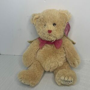 GODIVA 2009 GUND TEDDY BEAR WITH WINGS in gold